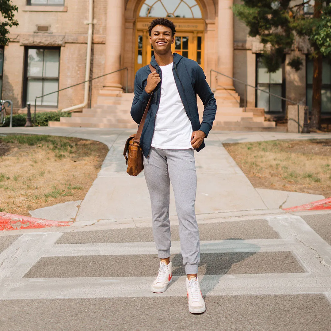 Men's Campus Zip Up, Navy basic mood