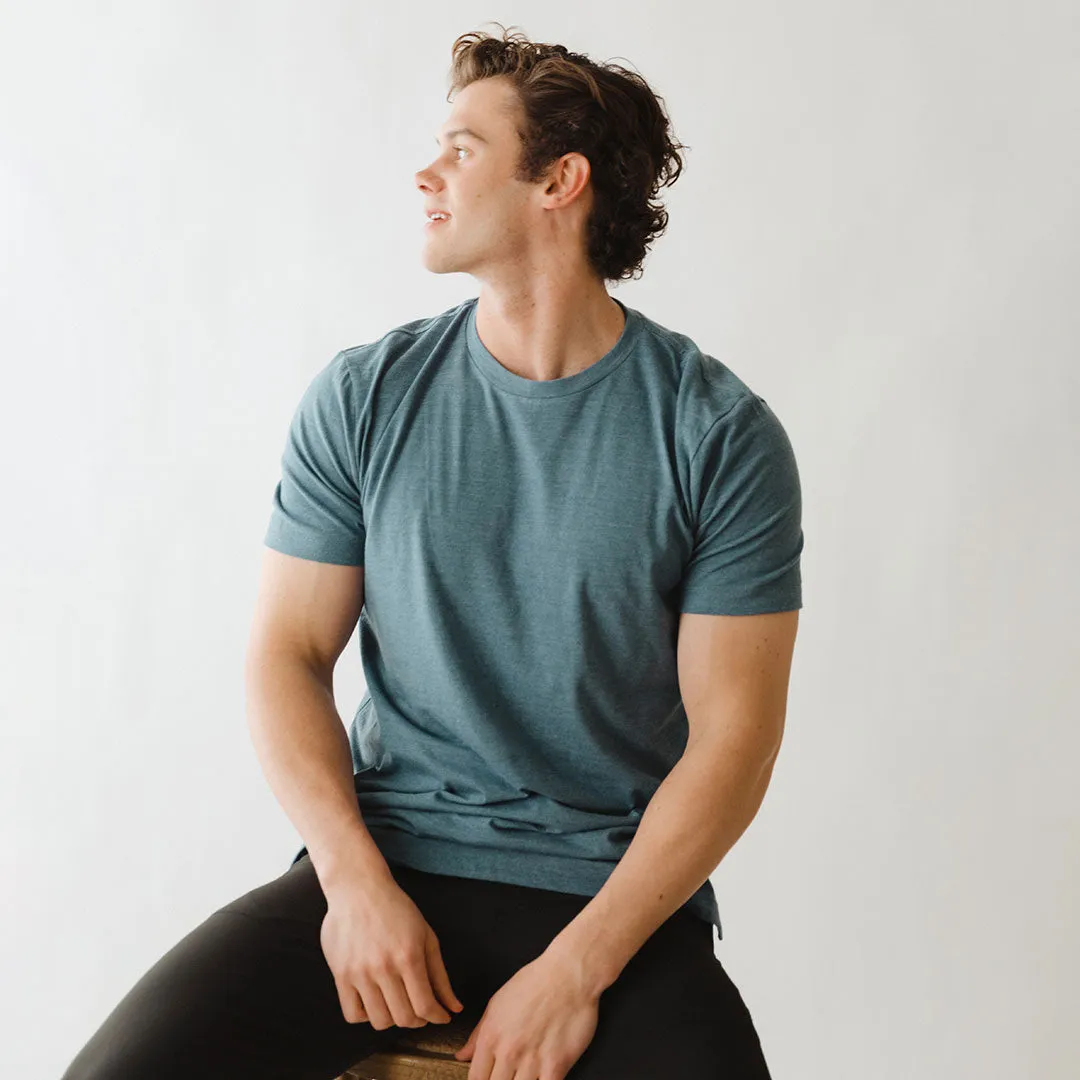 Men's Classic Tee, Heather Blue skin breathe