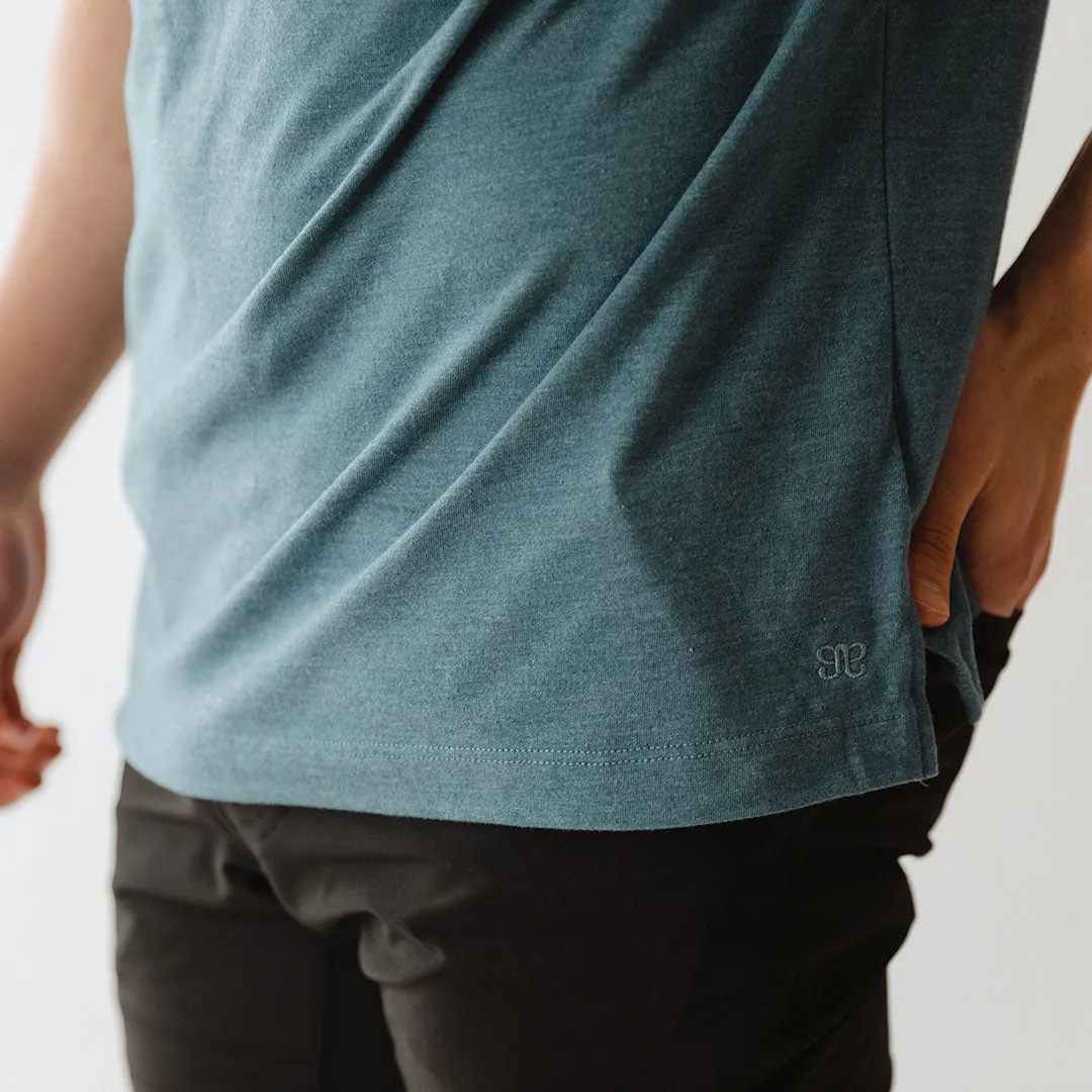 Men's Classic Tee, Heather Blue skin breathe