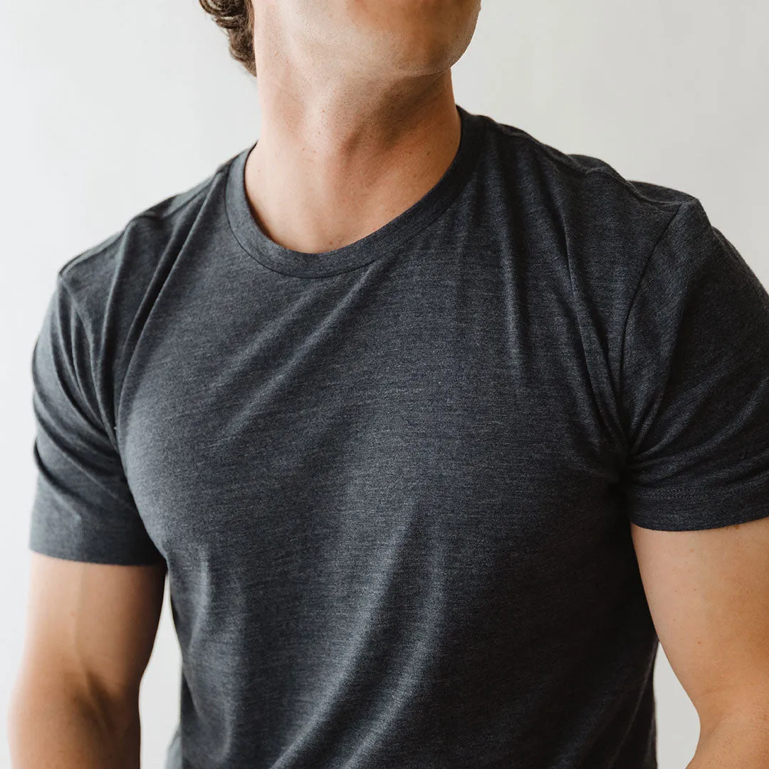 Men's Classic Tee, Heather Navy active girl