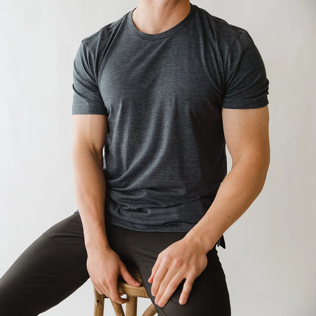 Men's Classic Tee, Heather Navy active girl