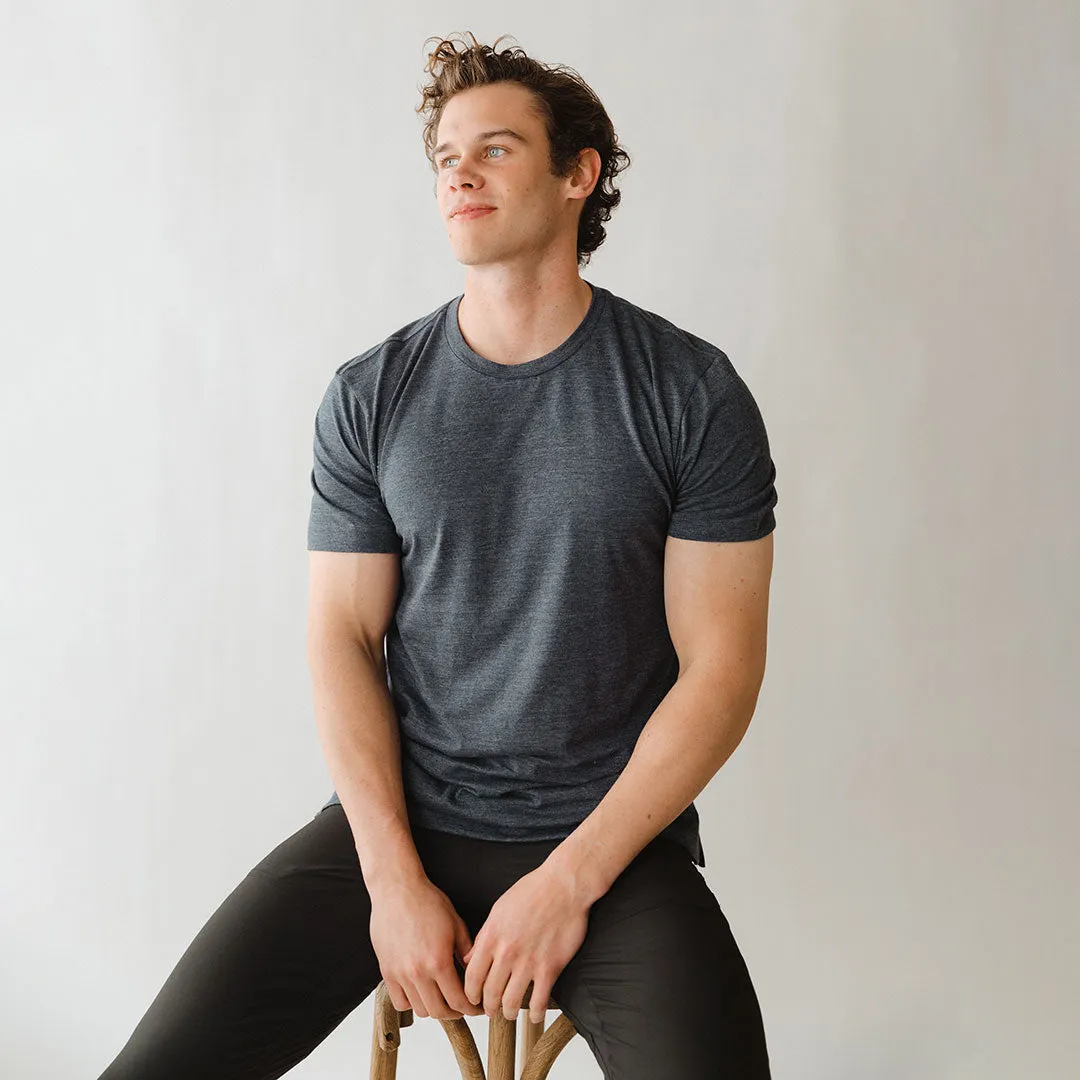 Men's Classic Tee, Heather Navy active girl