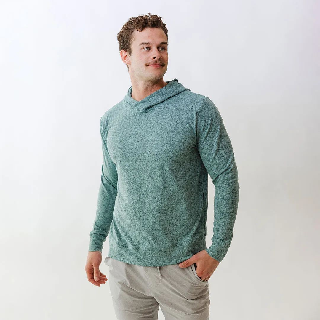 Men's Travel Hoodie, Aqua active move