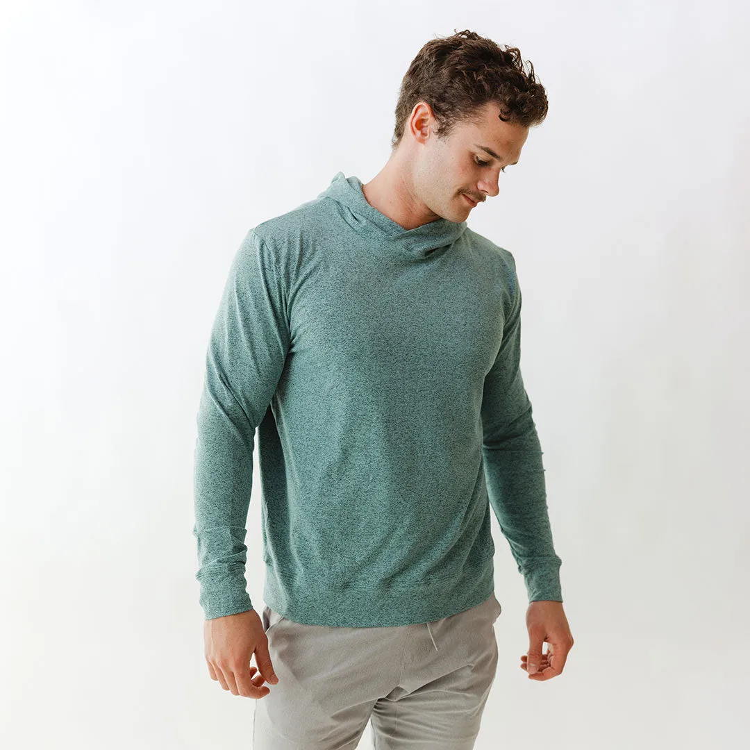 Men's Travel Hoodie, Aqua active move
