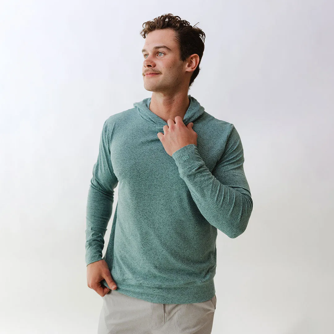 Men's Travel Hoodie, Aqua active move