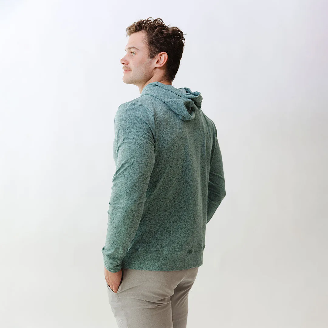 Men's Travel Hoodie, Aqua active move