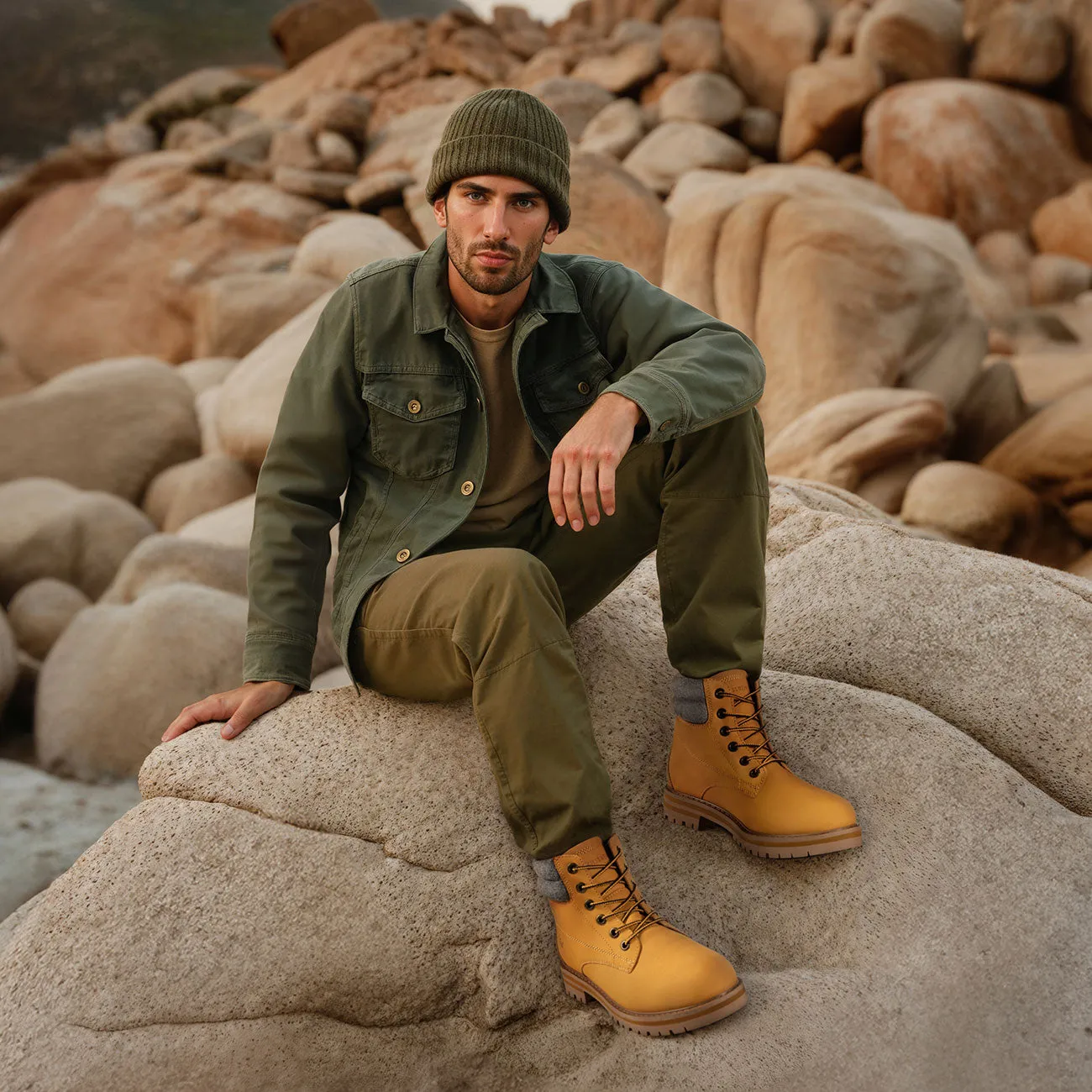 Merino Leather Boot Men leg hug