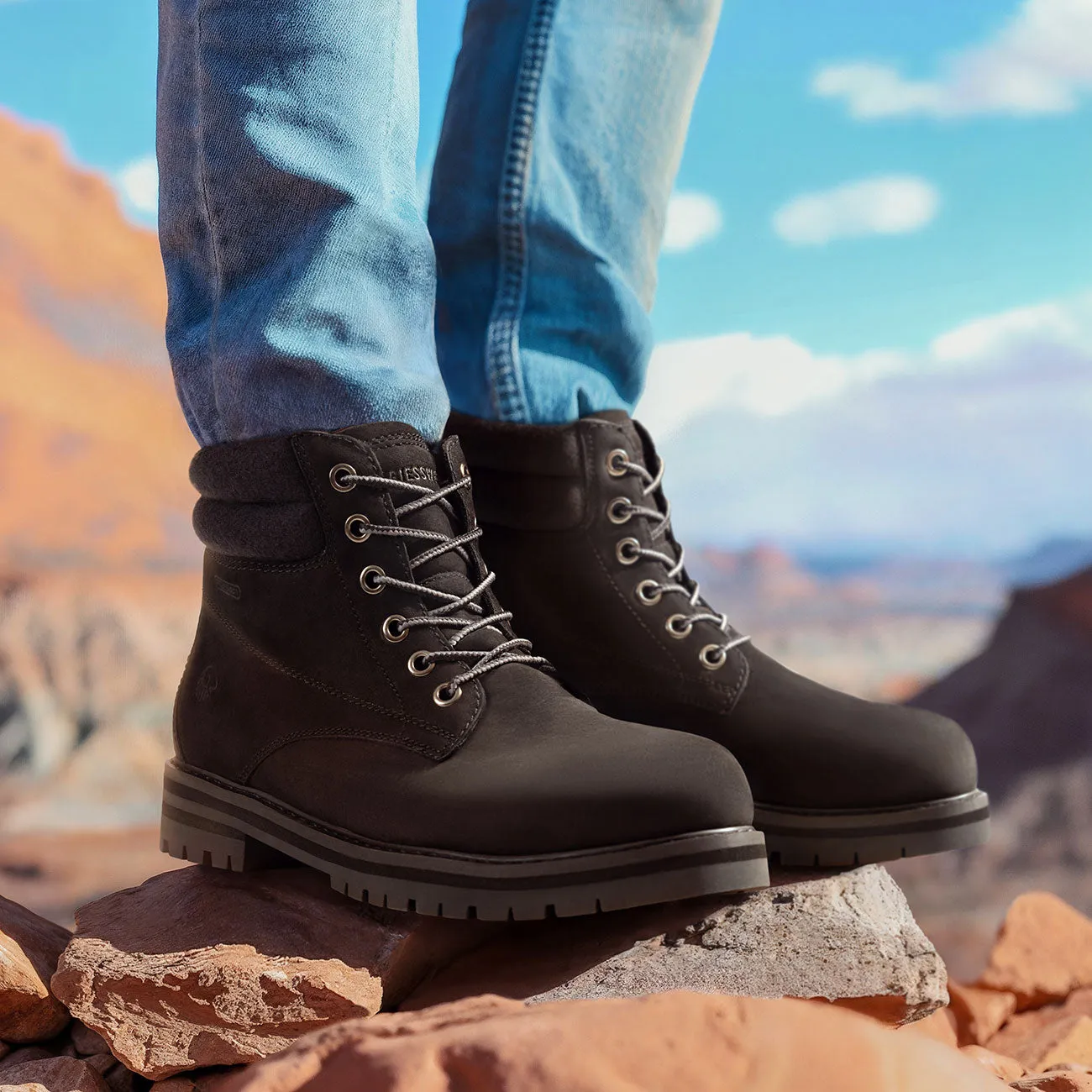 Merino Leather Boot Men leg hug