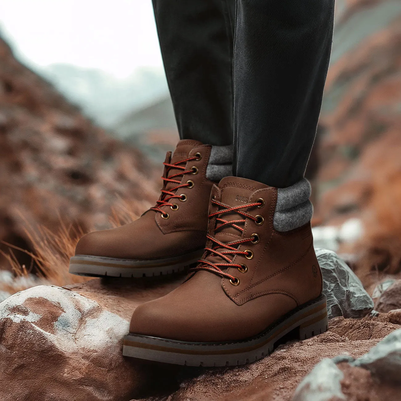 Merino Leather Boot Men leg hug