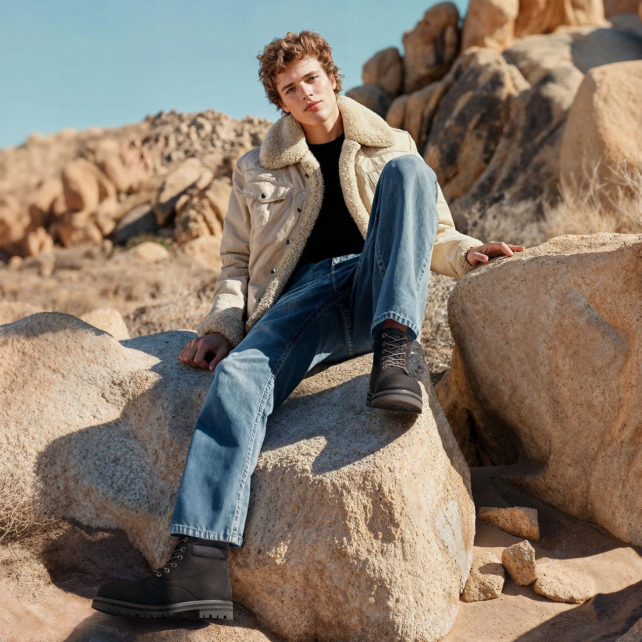 Merino Leather Boot Men leg hug