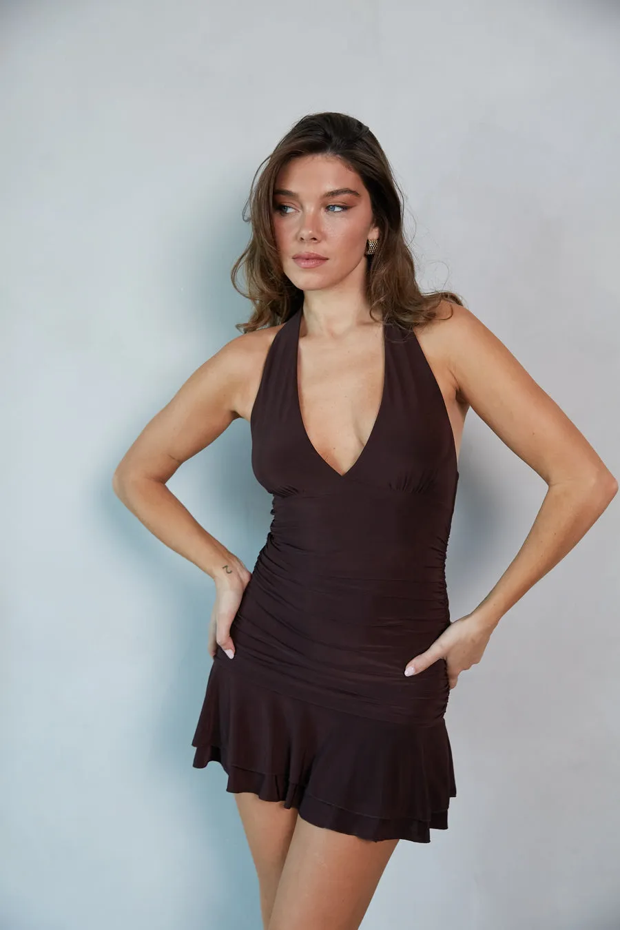 Mia Halter Bodycon Mini Dress simple curve