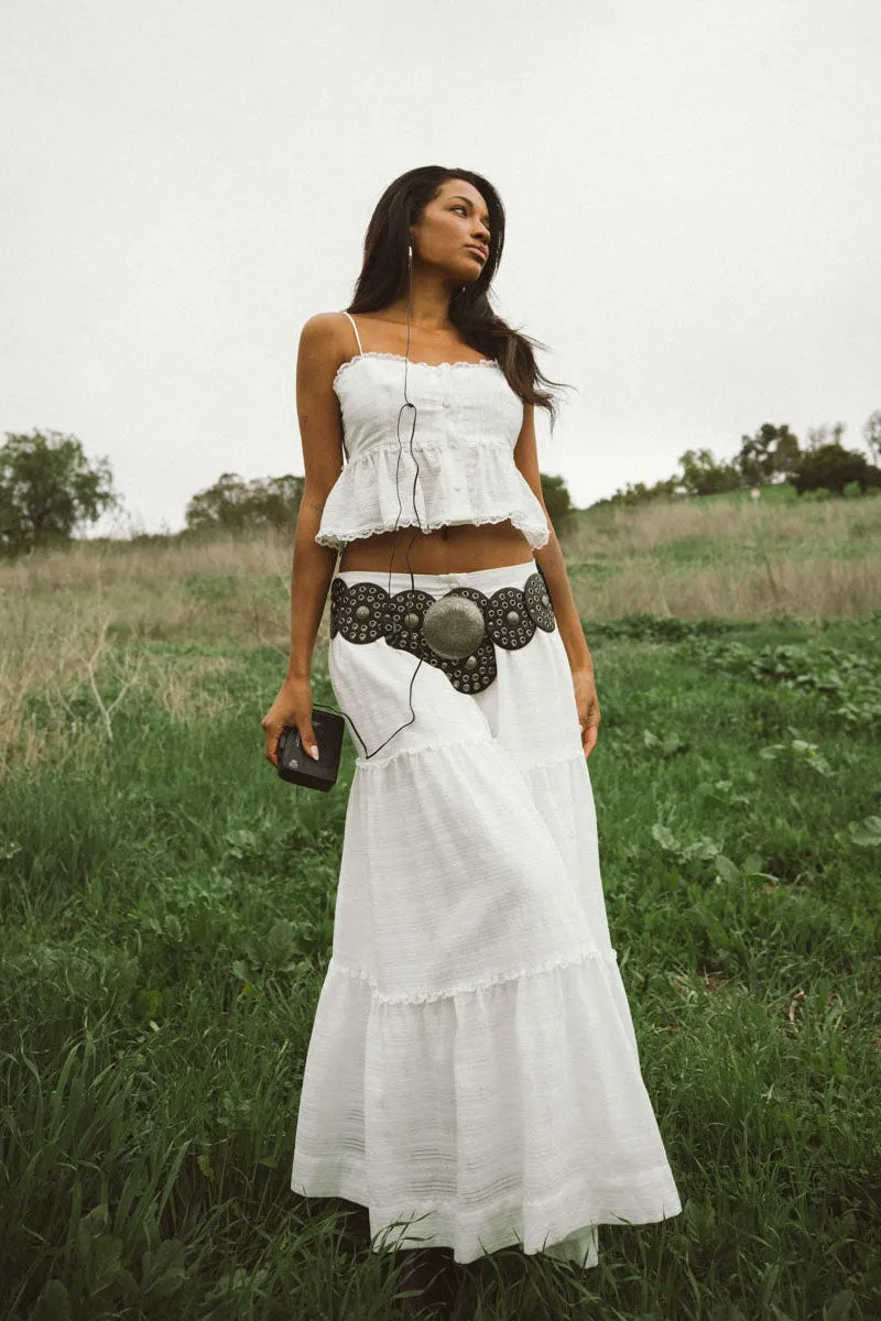 Miley Button Up Peplum Top daily wear