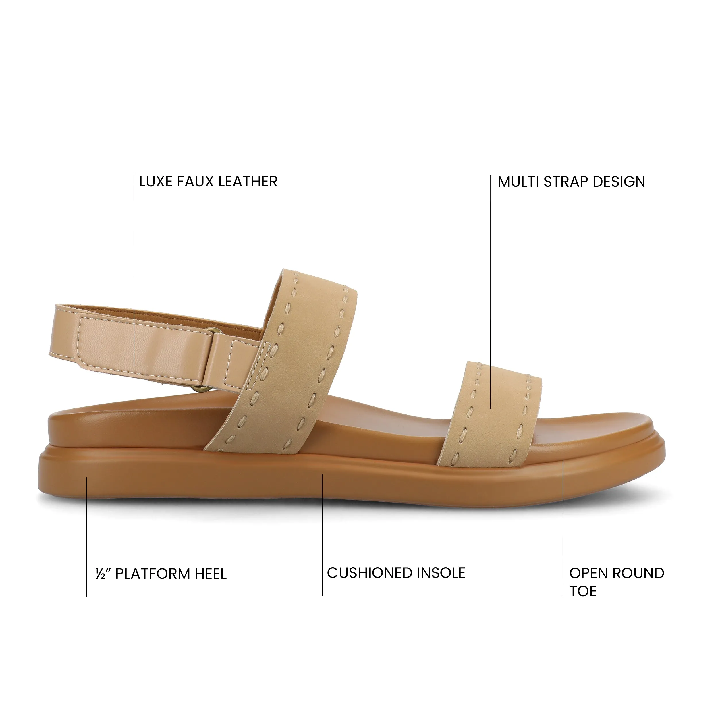 MILIE MULTI STRAP SANDALS cruise ready
