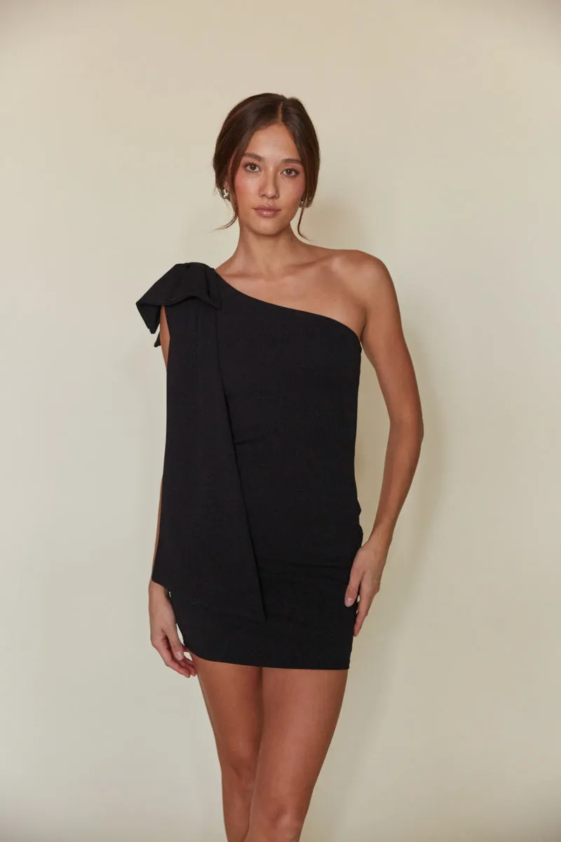 Mischa Bow Bodycon Mini Dress lace dream