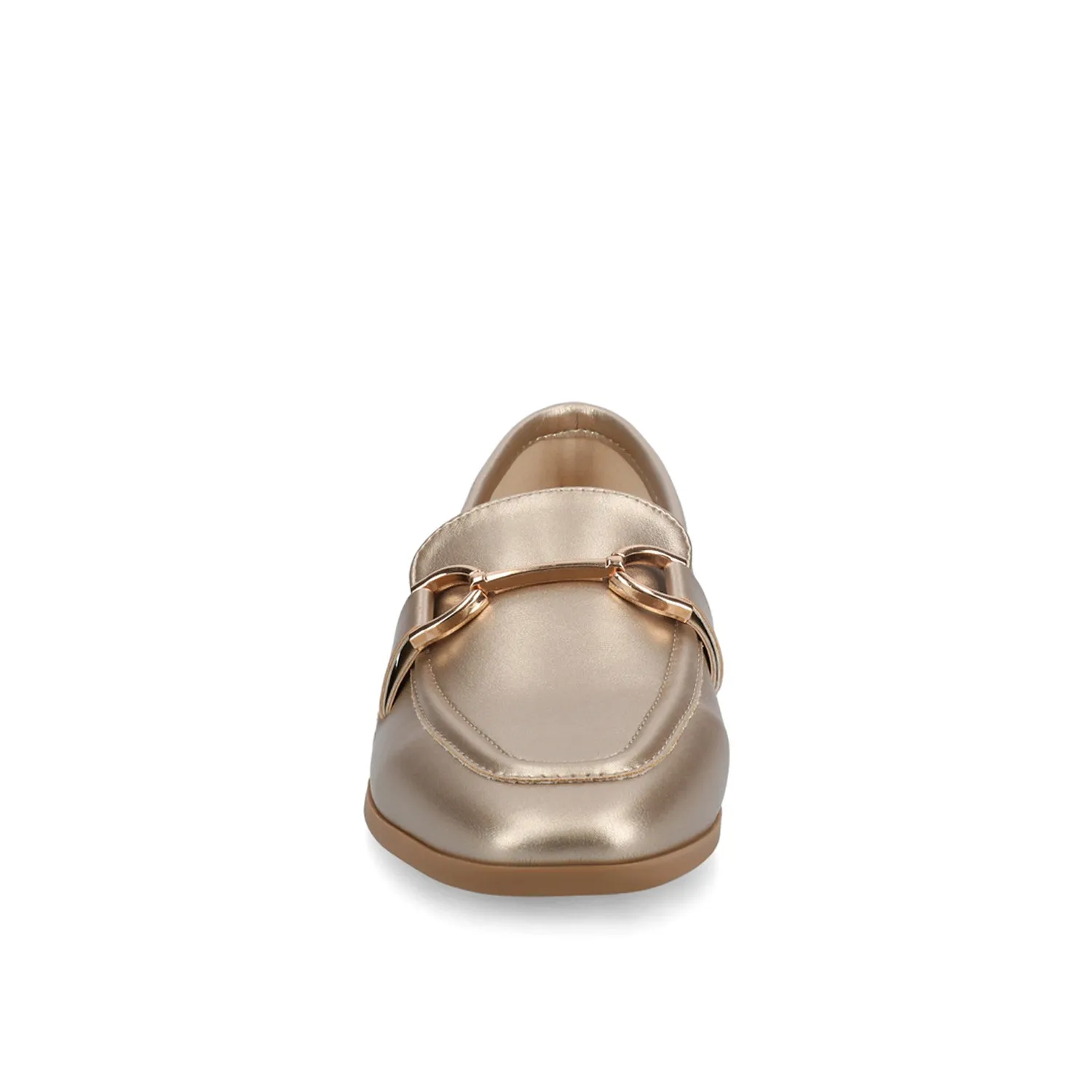 MIZZA LOAFER FLATS IN FAUX LEATHER warm beige