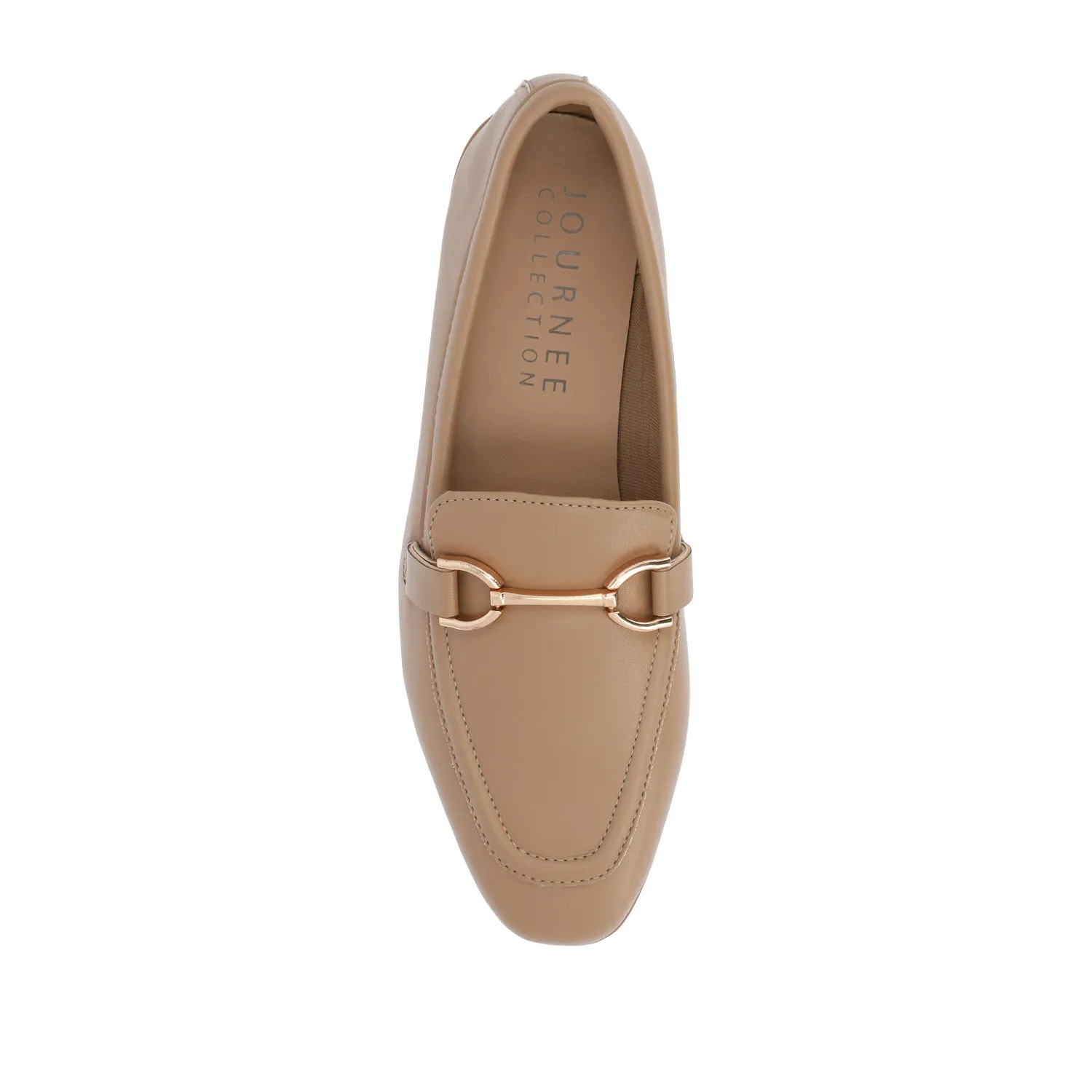 MIZZA LOAFER FLATS IN FAUX LEATHER warm beige