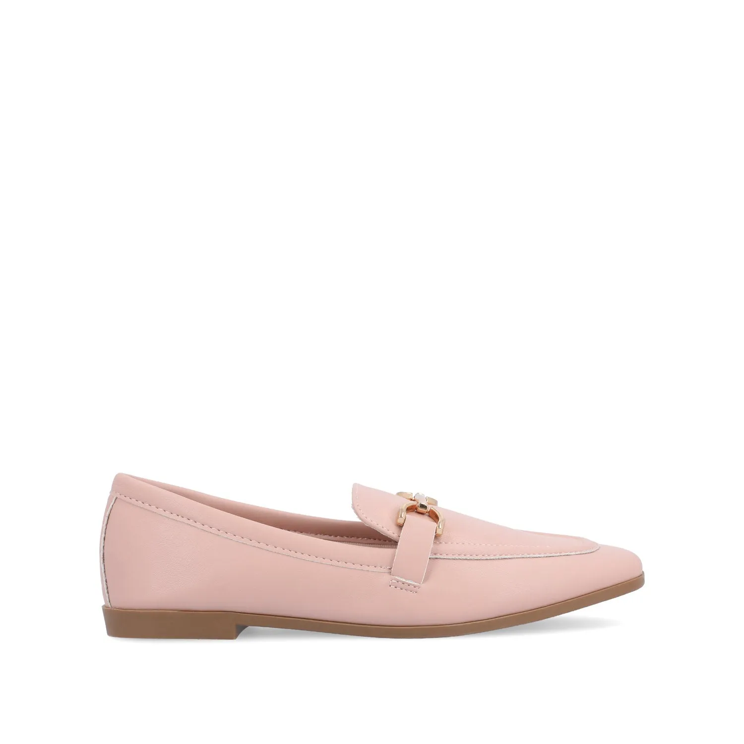 MIZZA LOAFER FLATS IN FAUX LEATHER warm beige
