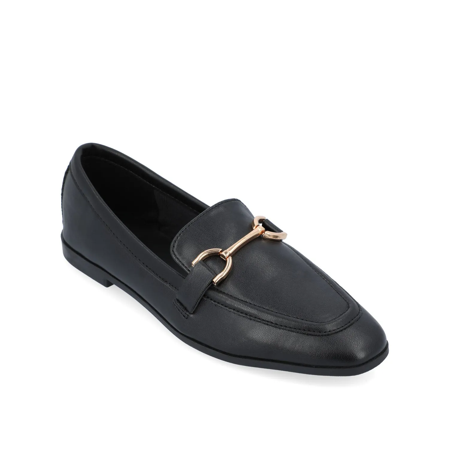 MIZZA LOAFER FLATS IN FAUX LEATHER warm beige