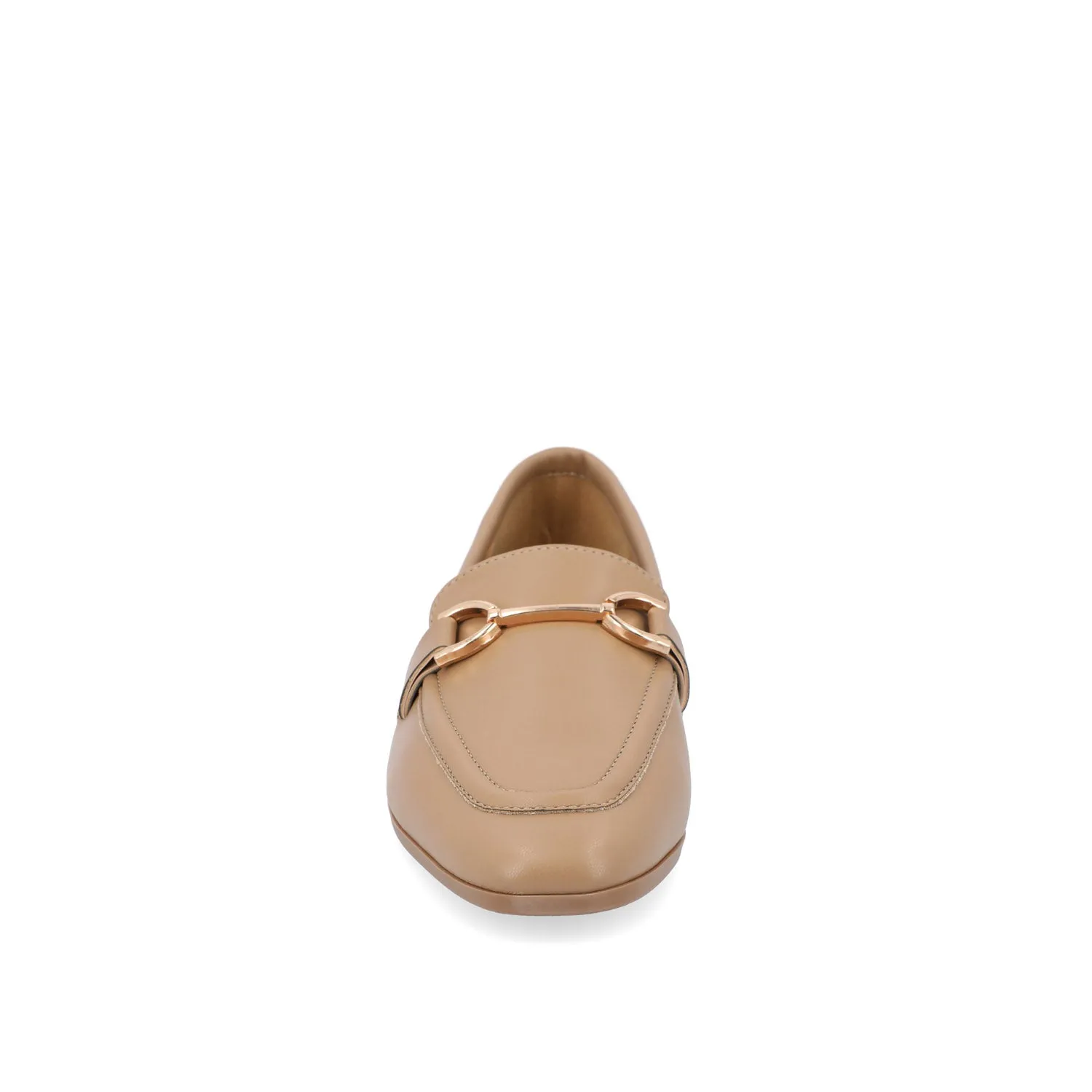MIZZA LOAFER FLATS IN FAUX LEATHER warm beige