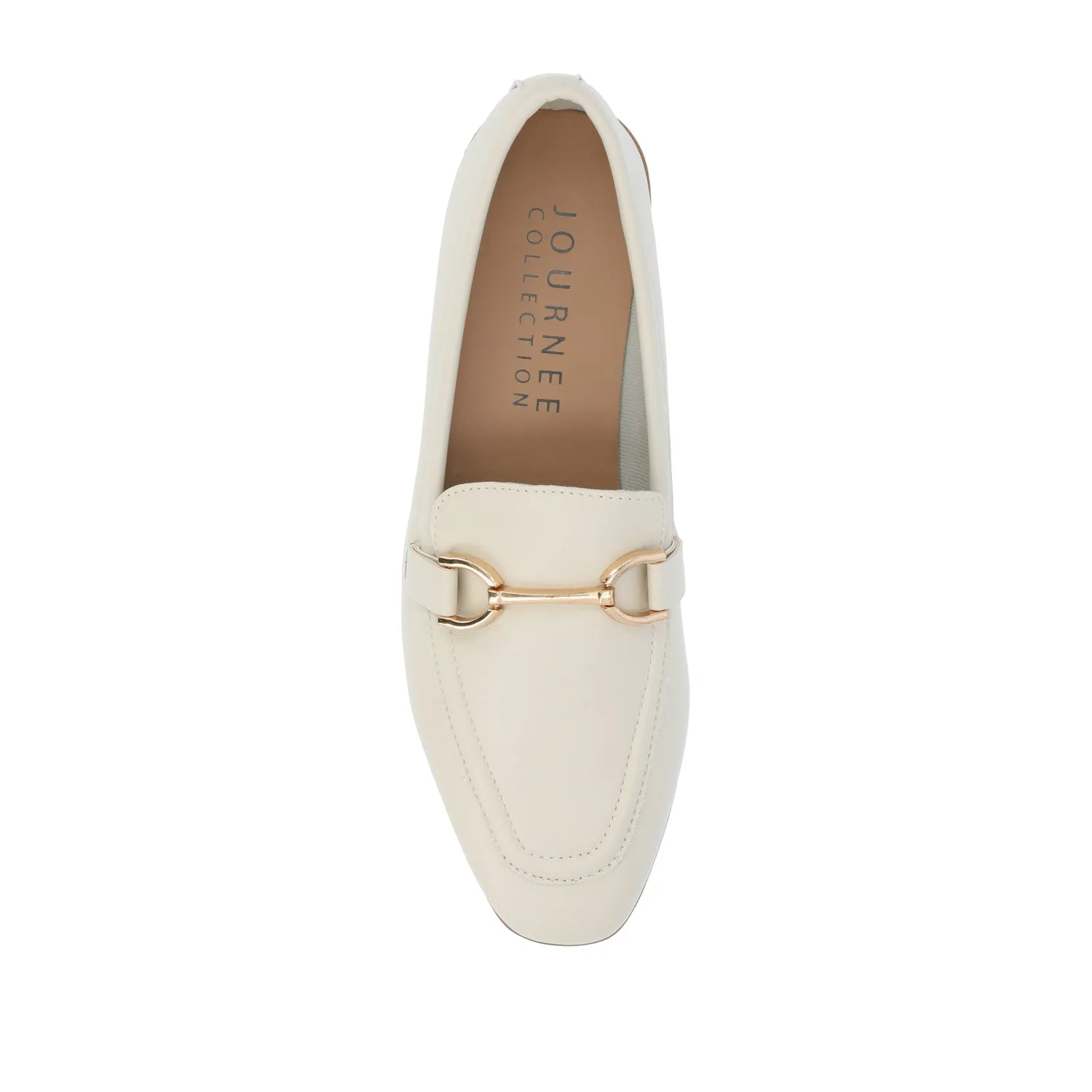 MIZZA LOAFER FLATS IN FAUX LEATHER warm beige