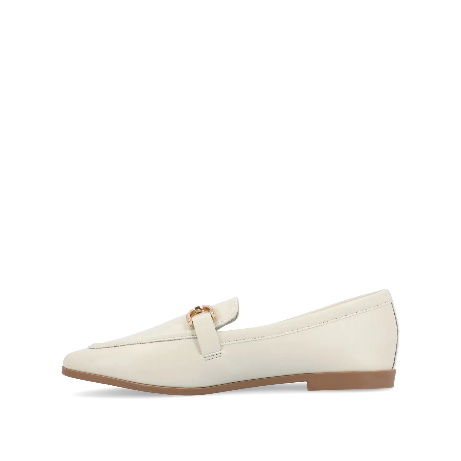 MIZZA LOAFER FLATS IN FAUX LEATHER warm beige