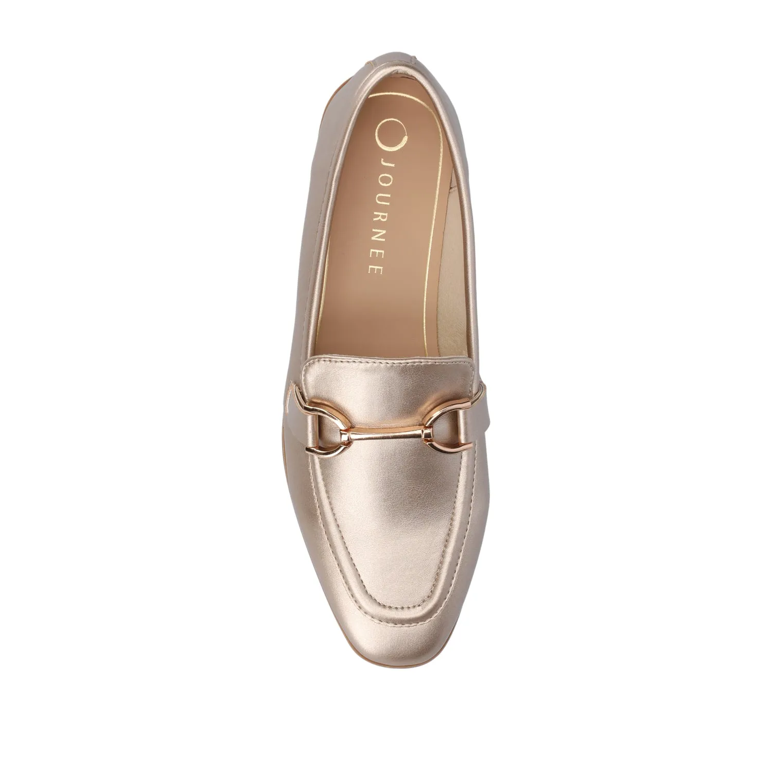MIZZA LOAFER FLATS IN FAUX LEATHER warm beige