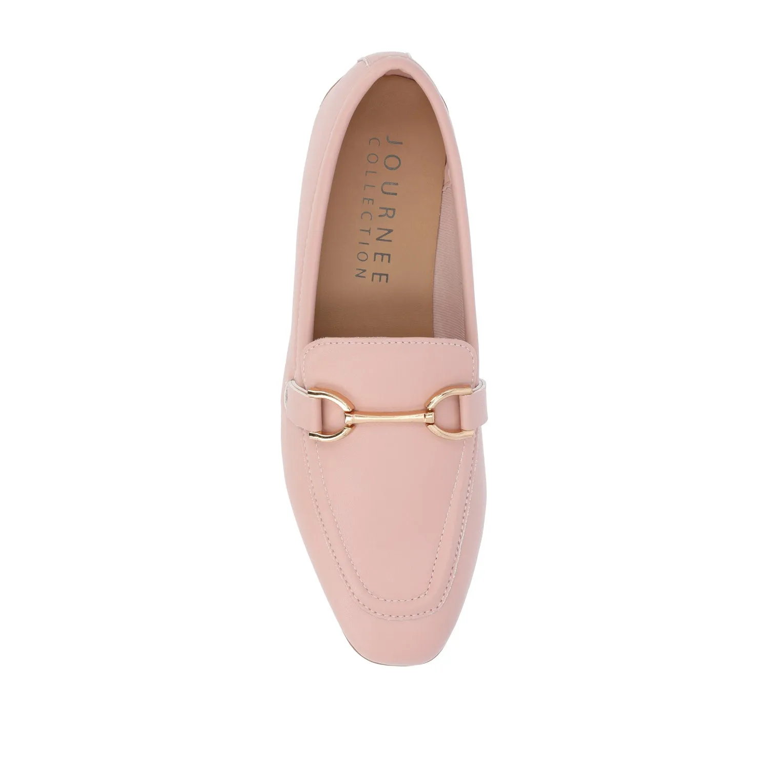 MIZZA LOAFER FLATS IN FAUX LEATHER warm beige