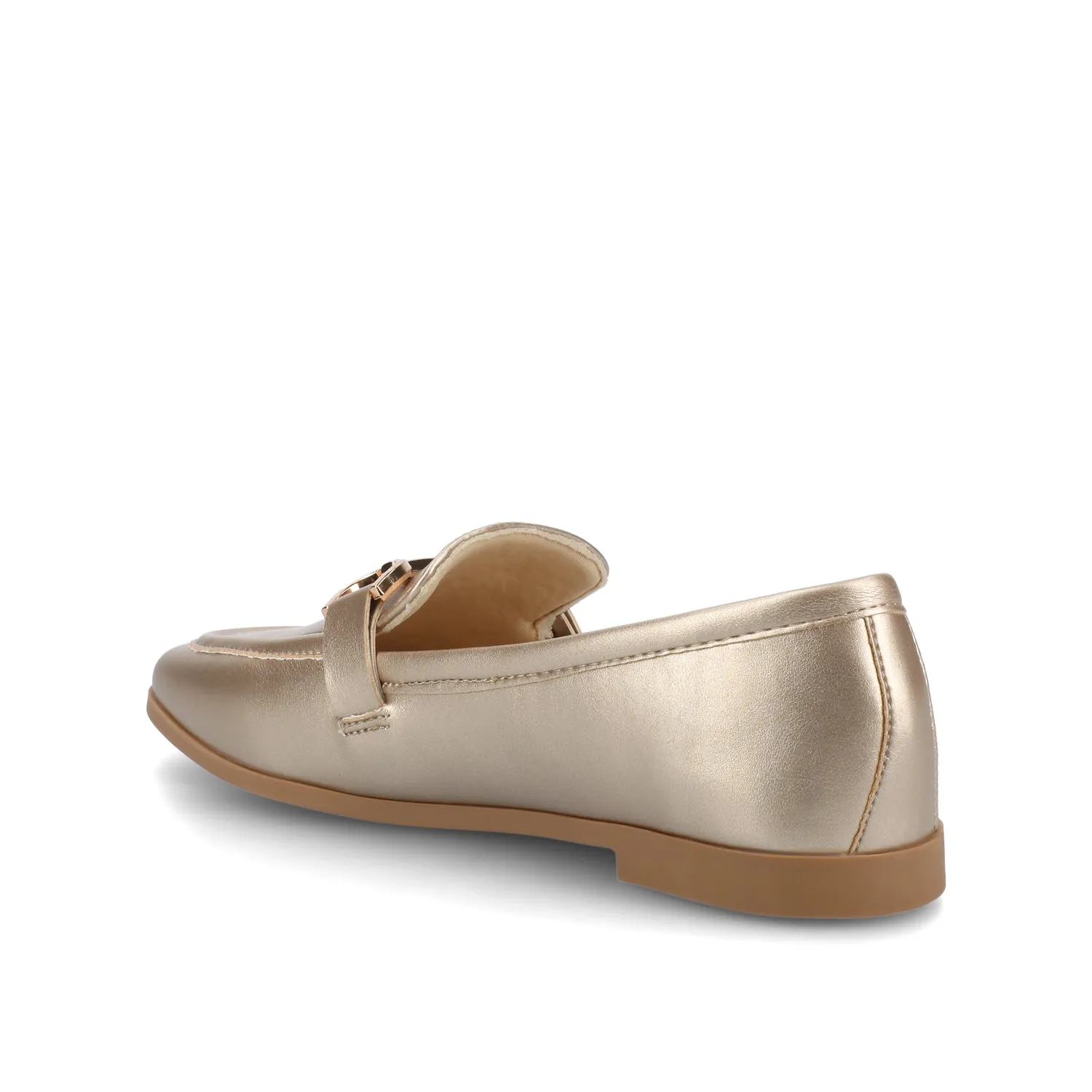 MIZZA LOAFER FLATS IN FAUX LEATHER warm beige
