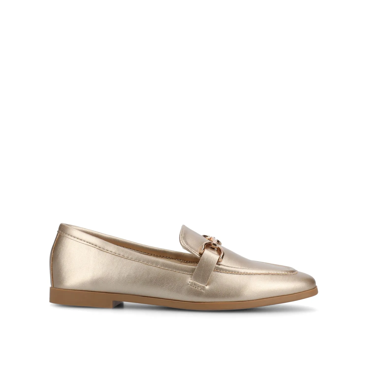 MIZZA LOAFER FLATS IN FAUX LEATHER warm beige