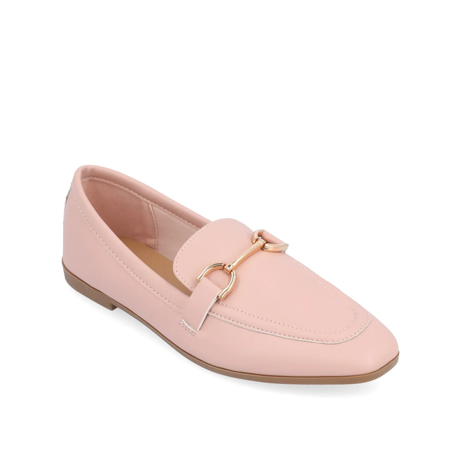 MIZZA LOAFER FLATS IN FAUX LEATHER warm beige