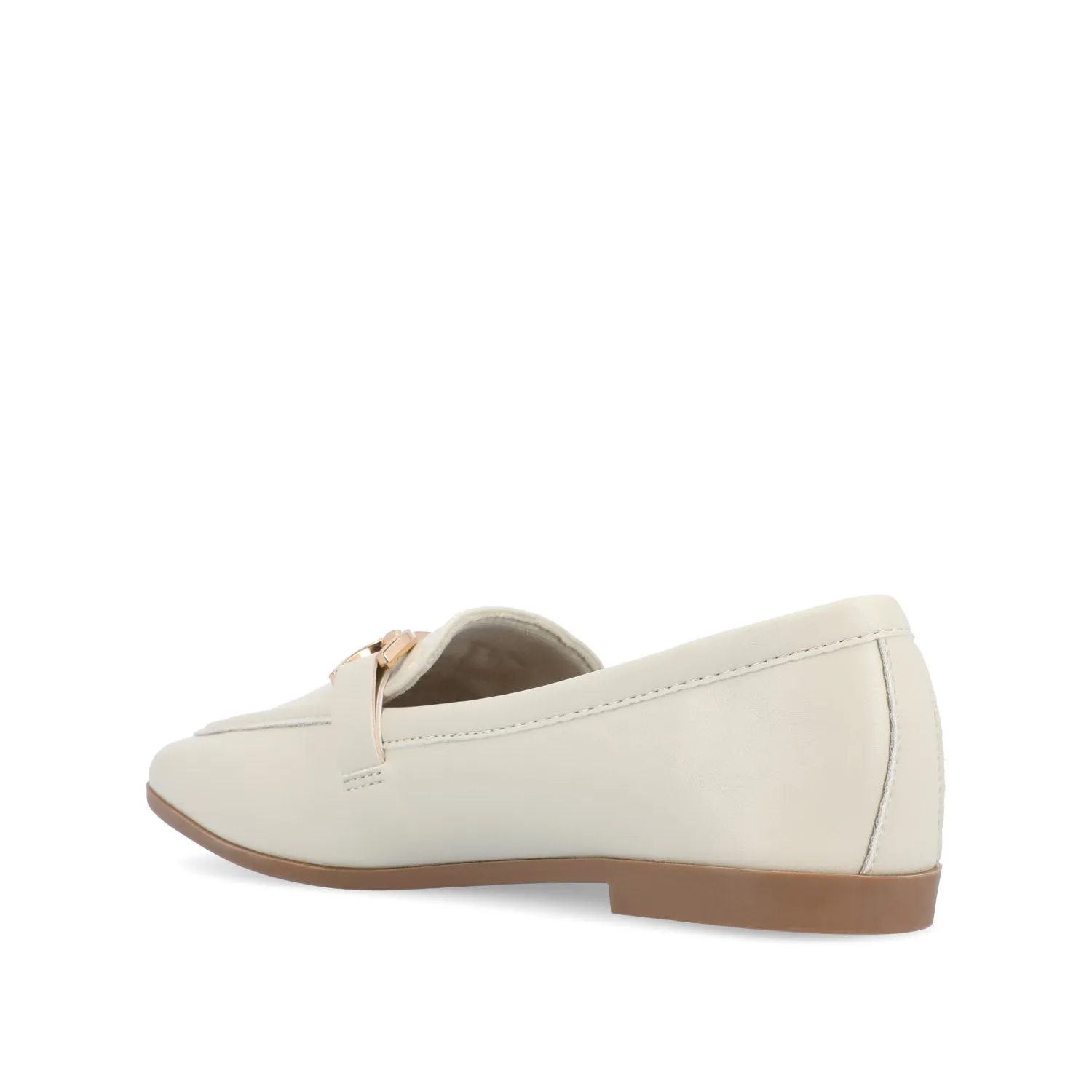 MIZZA LOAFER FLATS IN FAUX LEATHER warm beige