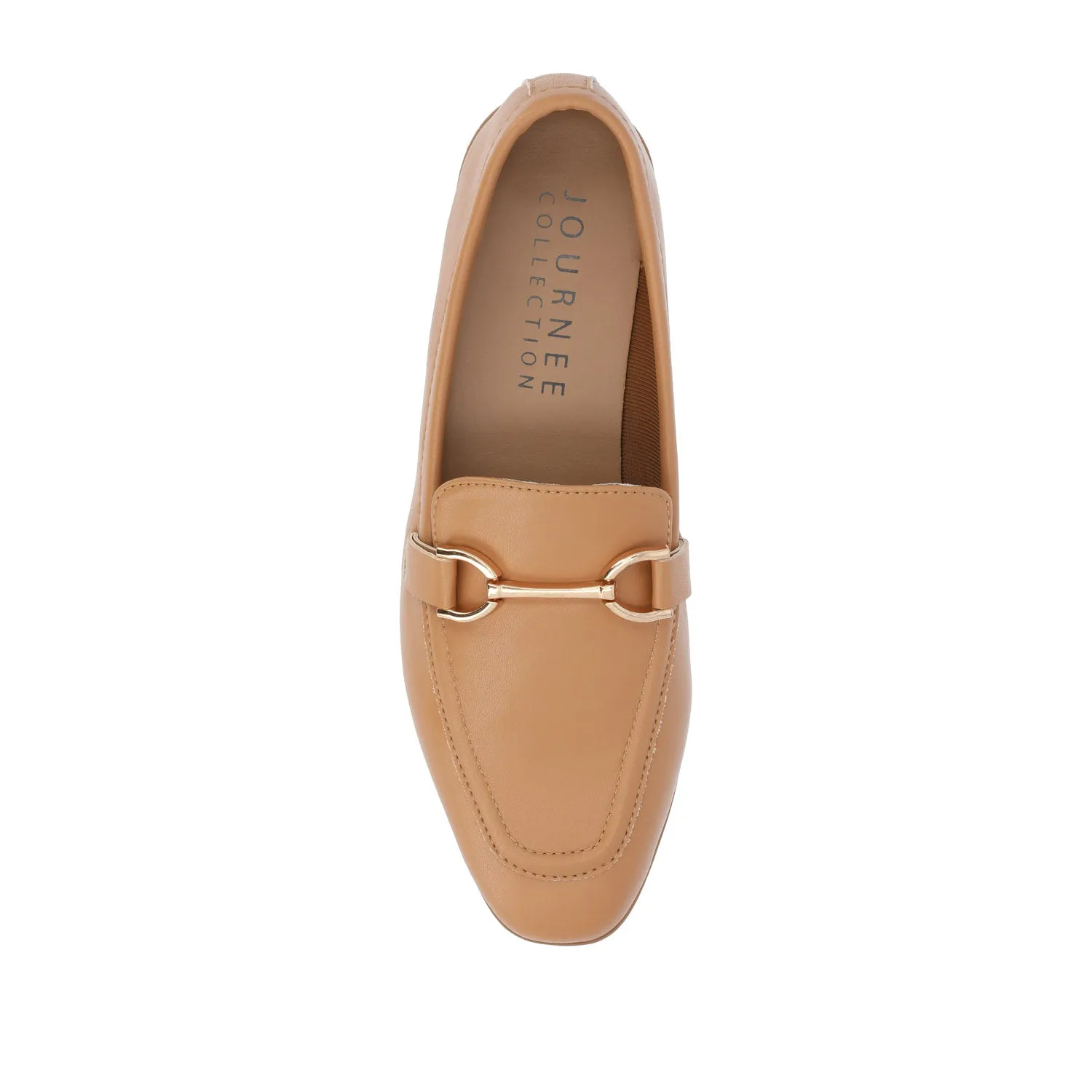 MIZZA LOAFER FLATS IN FAUX LEATHER warm beige