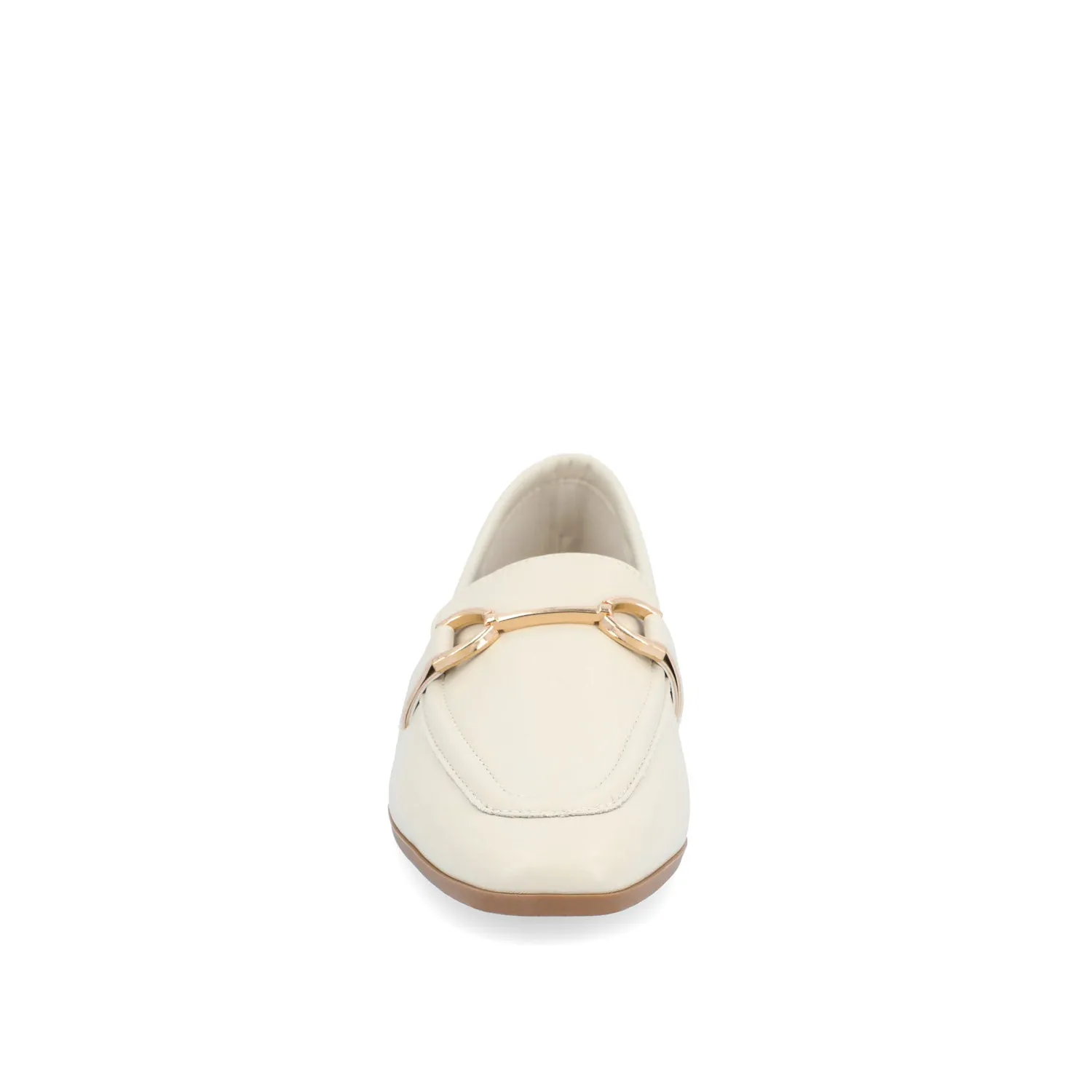 MIZZA LOAFER FLATS IN FAUX LEATHER warm beige
