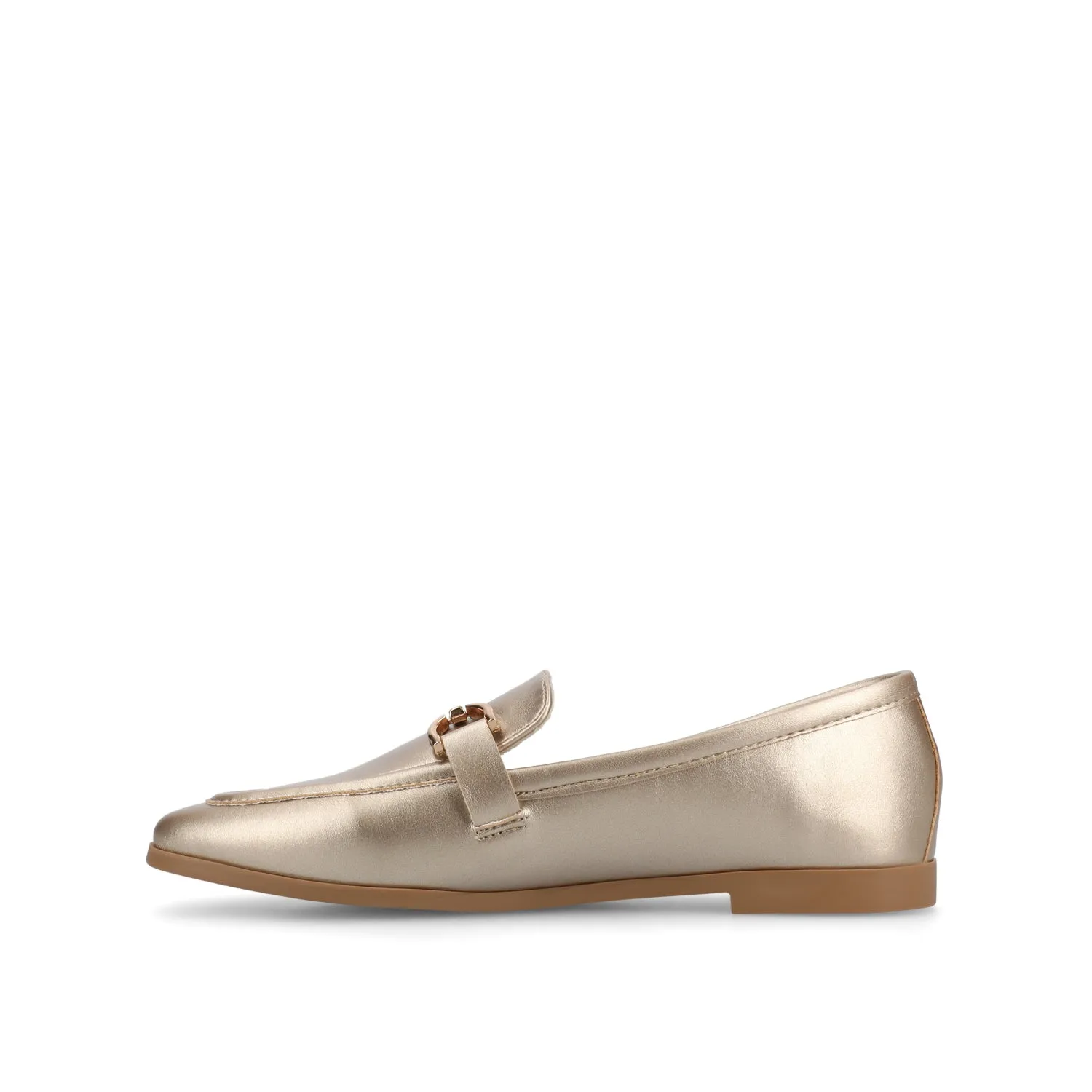 MIZZA LOAFER FLATS IN FAUX LEATHER warm beige