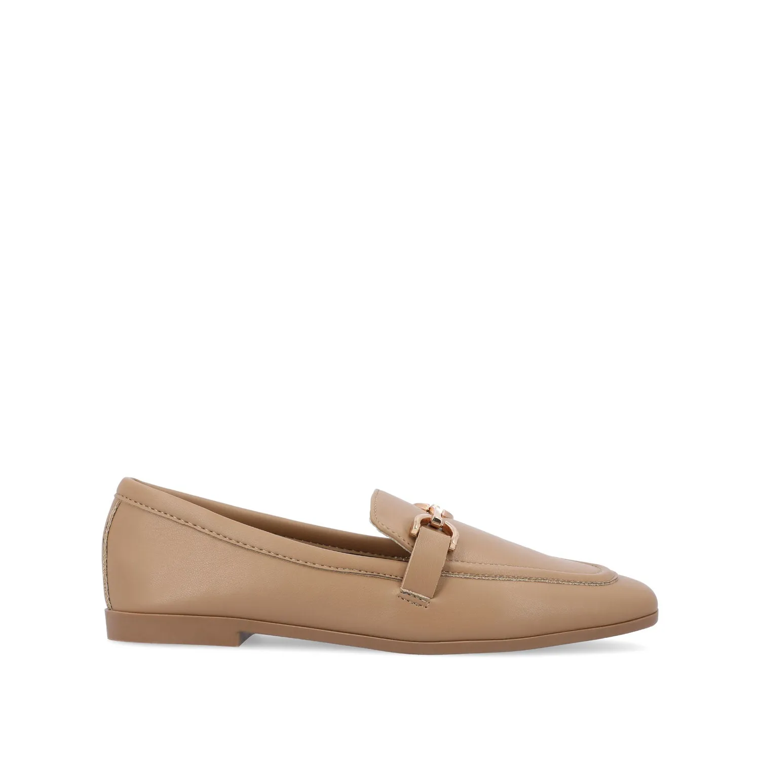MIZZA LOAFER FLATS IN FAUX LEATHER warm beige