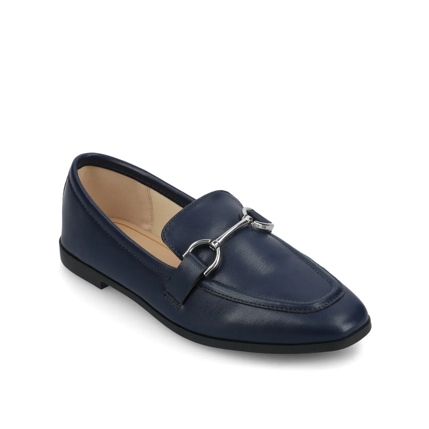MIZZA LOAFER FLATS IN FAUX LEATHER warm beige