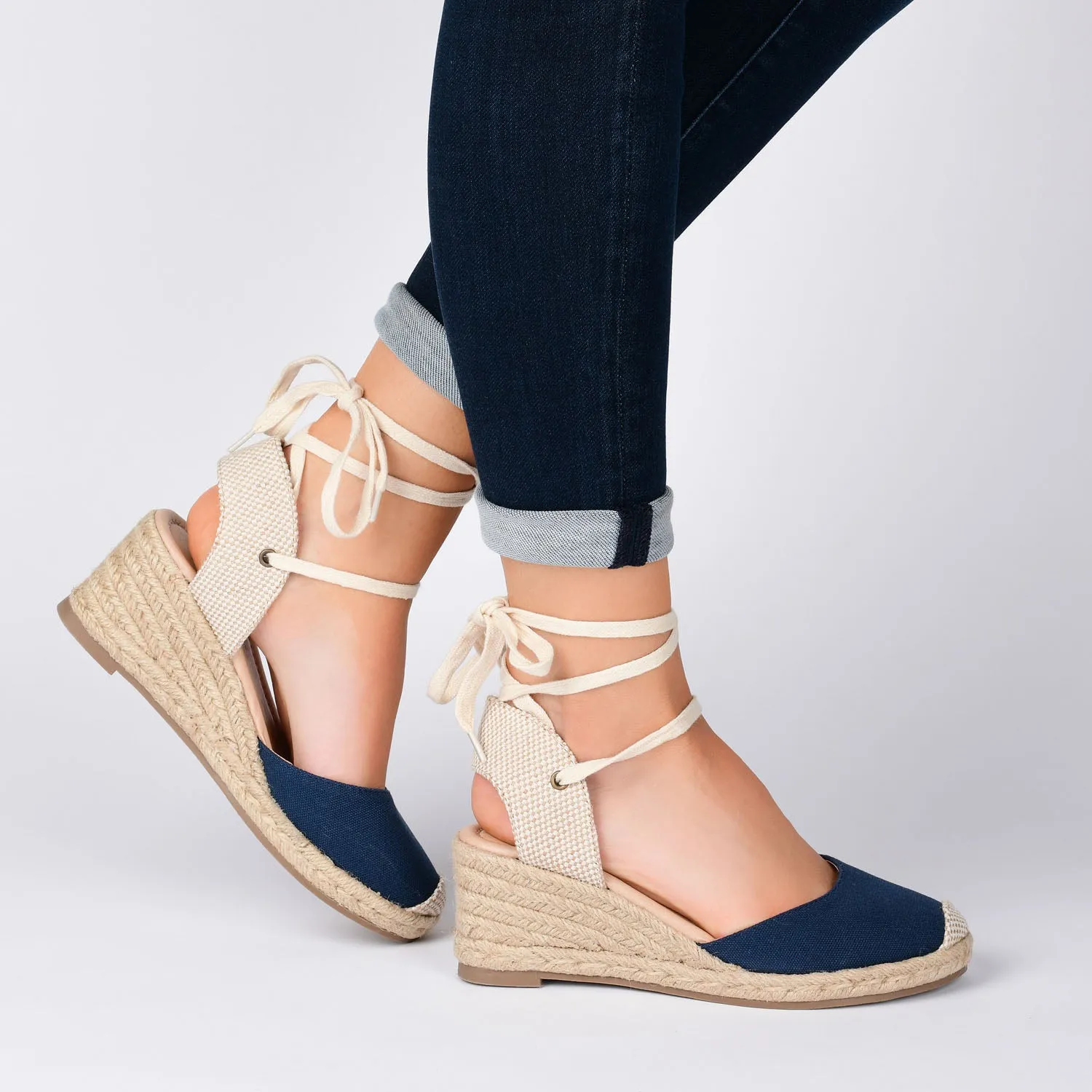 MONTE ESPADRILLE WEDGE SANDALS IN CANVAS silent time