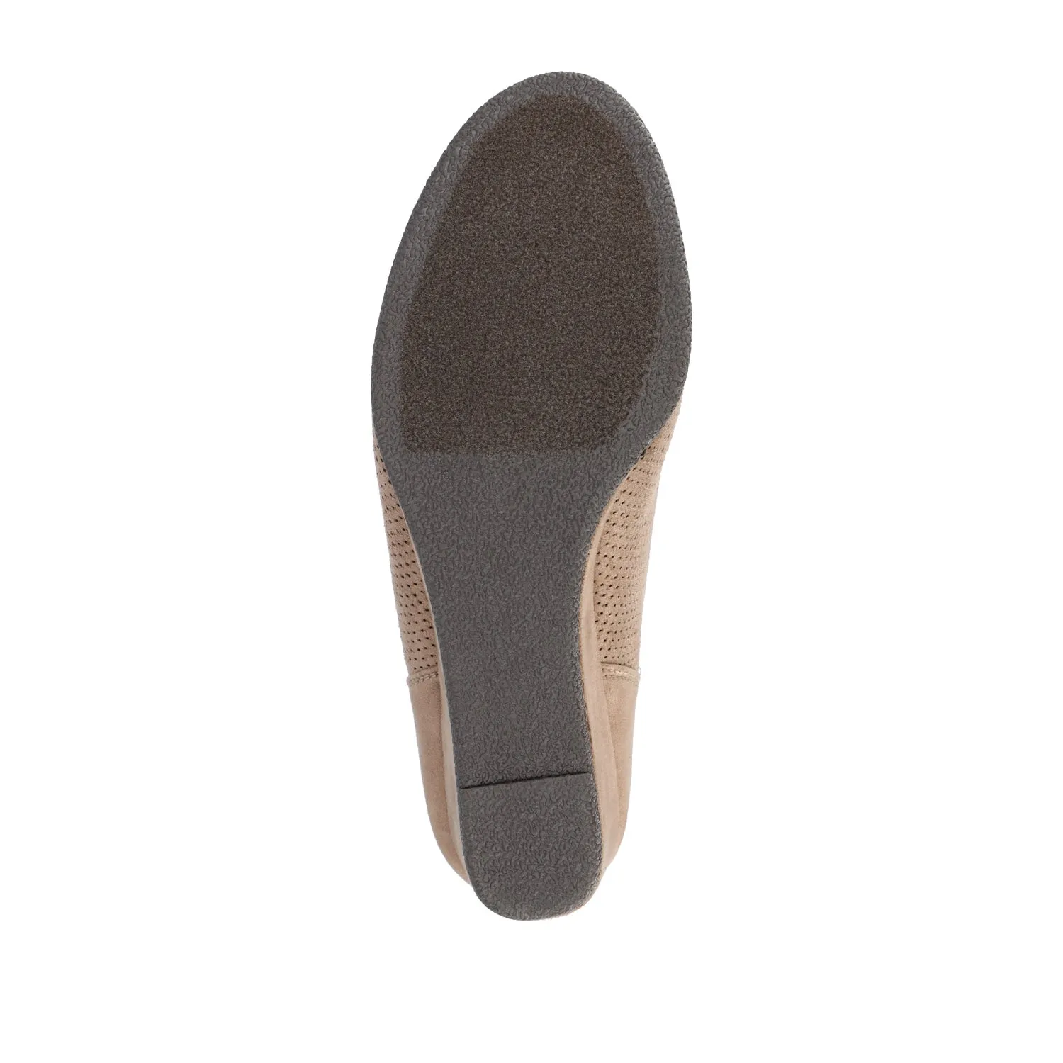 MYLEE WEDGE HEELED BOOTIES IN FAUX SUEDE late coffee