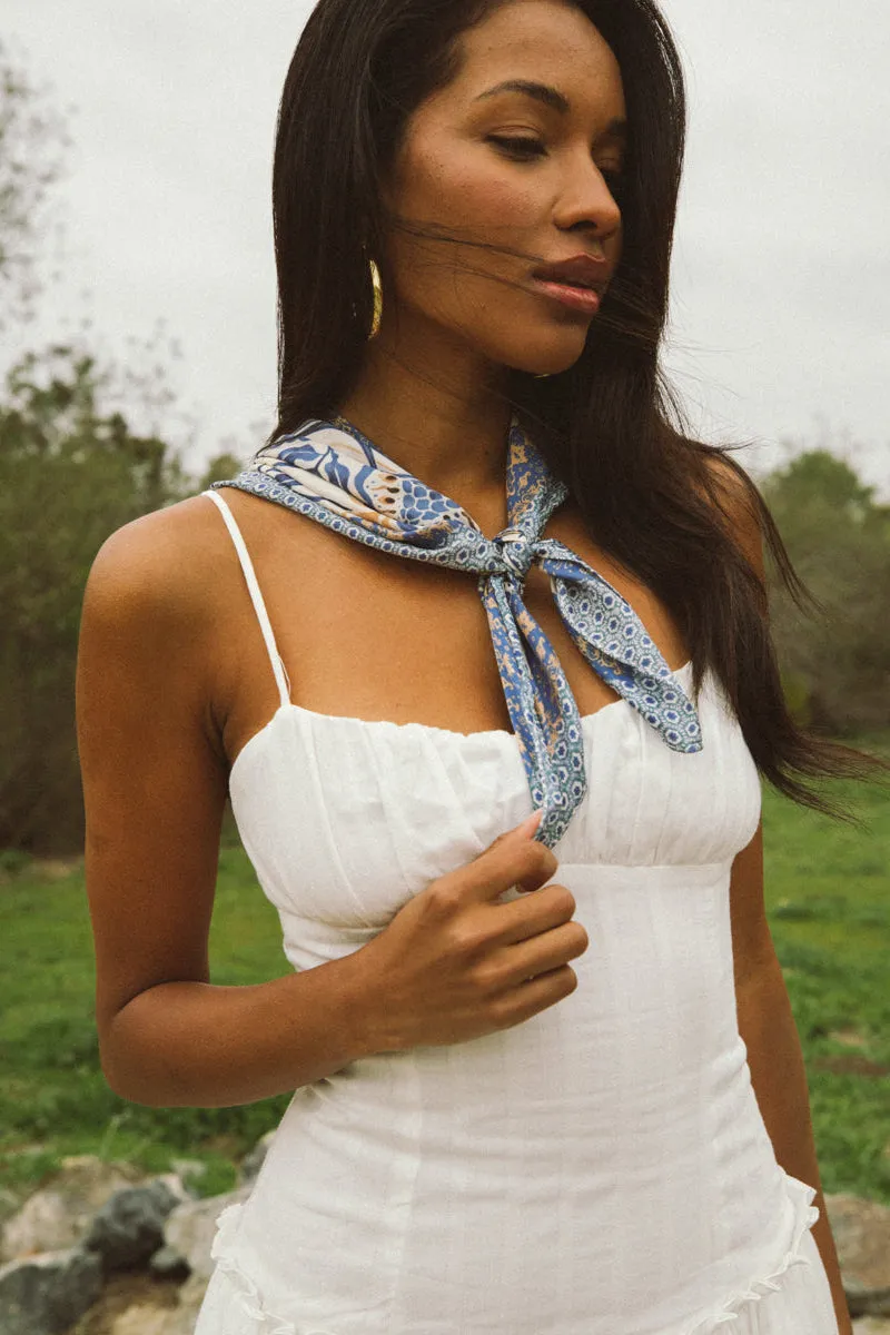 Nataly Ruched Maxi Dress sunset view