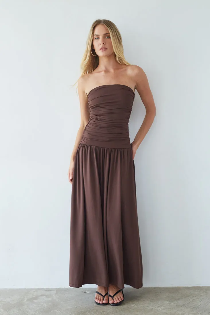 NIA Santal Maxi Dress soft fold