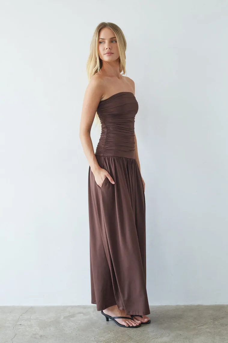 NIA Santal Maxi Dress soft fold