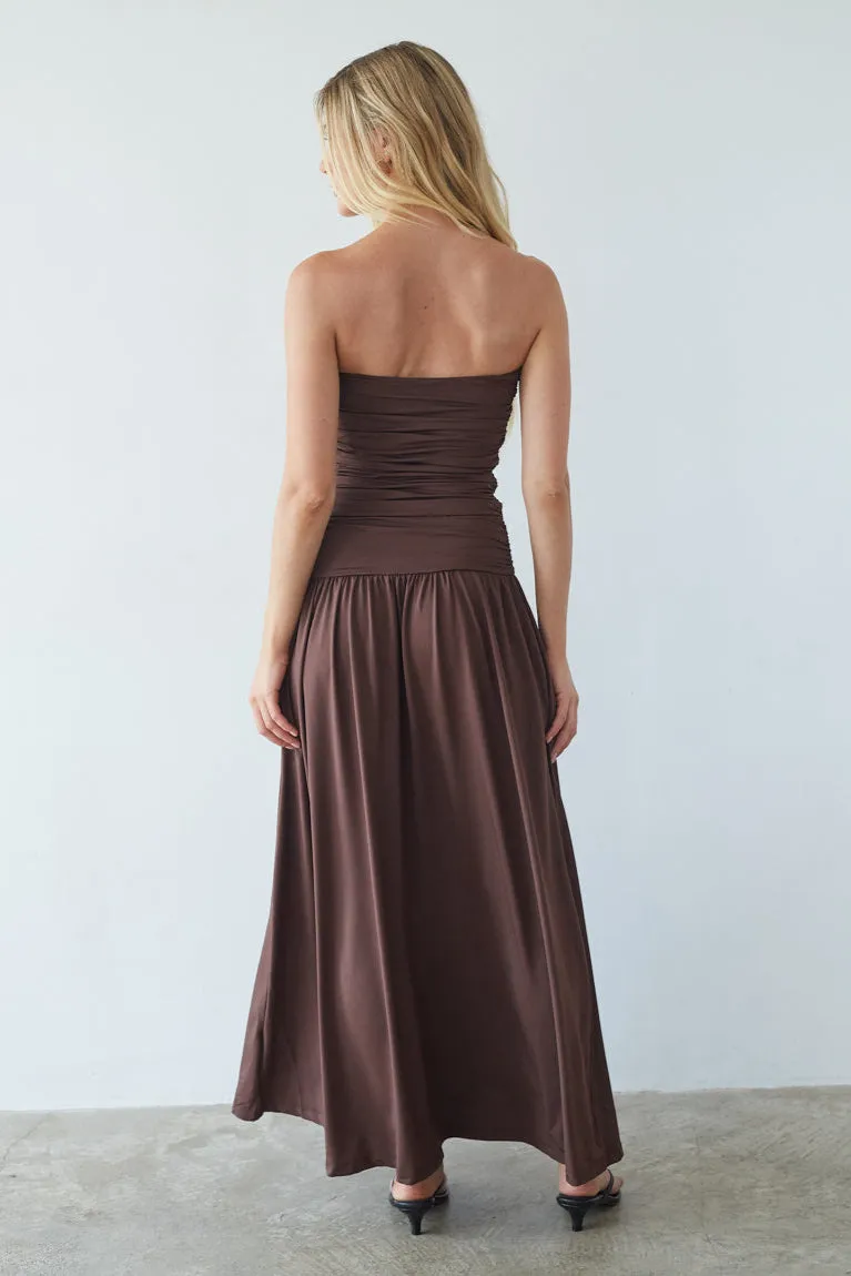 NIA Santal Maxi Dress soft fold