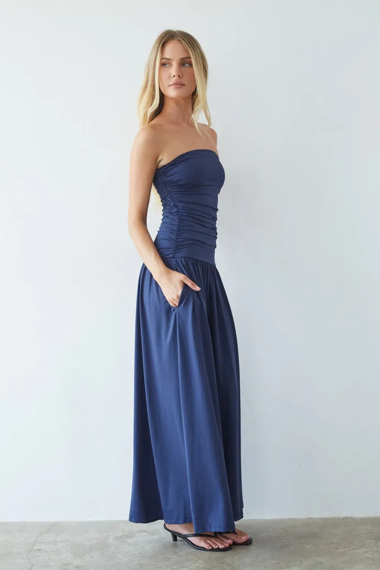 NIA Santal Maxi Dress soft fold