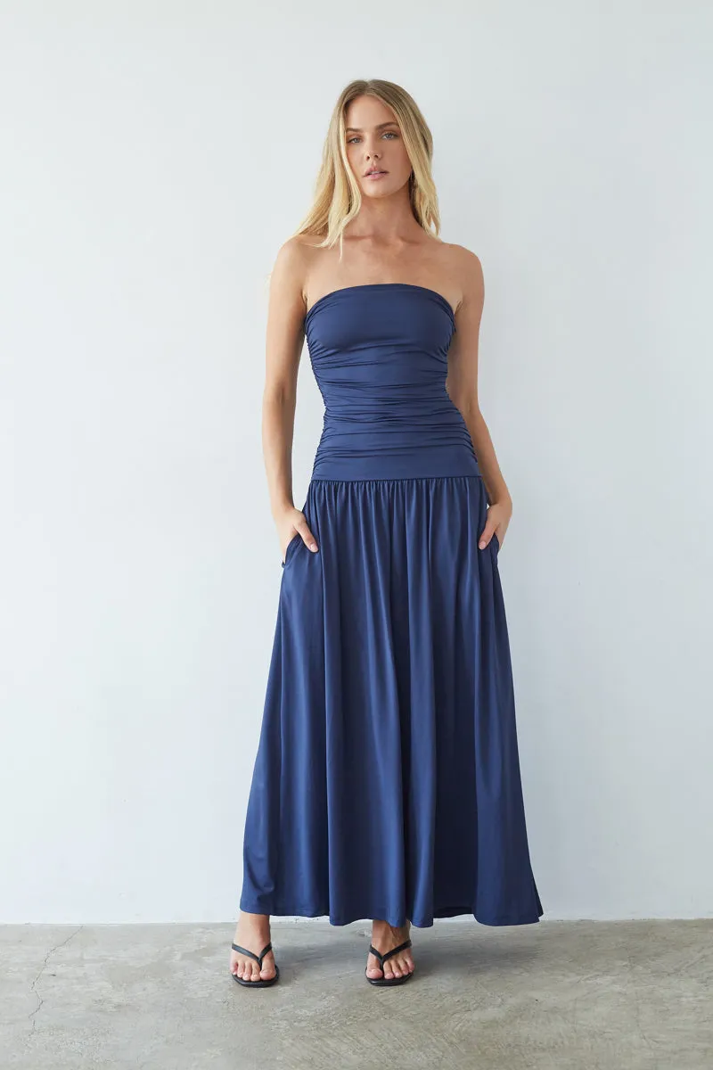 NIA Santal Maxi Dress soft fold