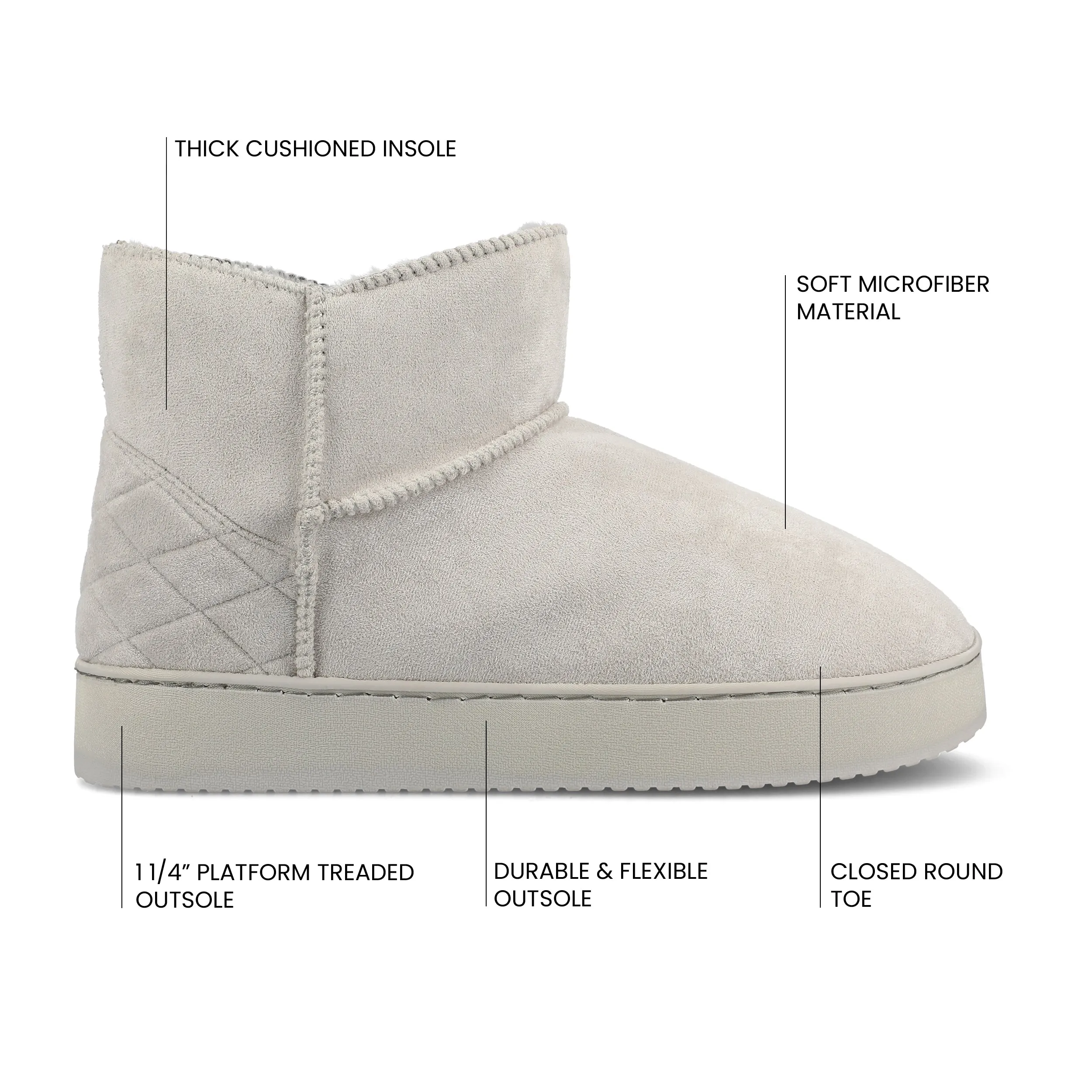 NOA SLIPPER BOOTIES IN FAUX SUEDE night edge
