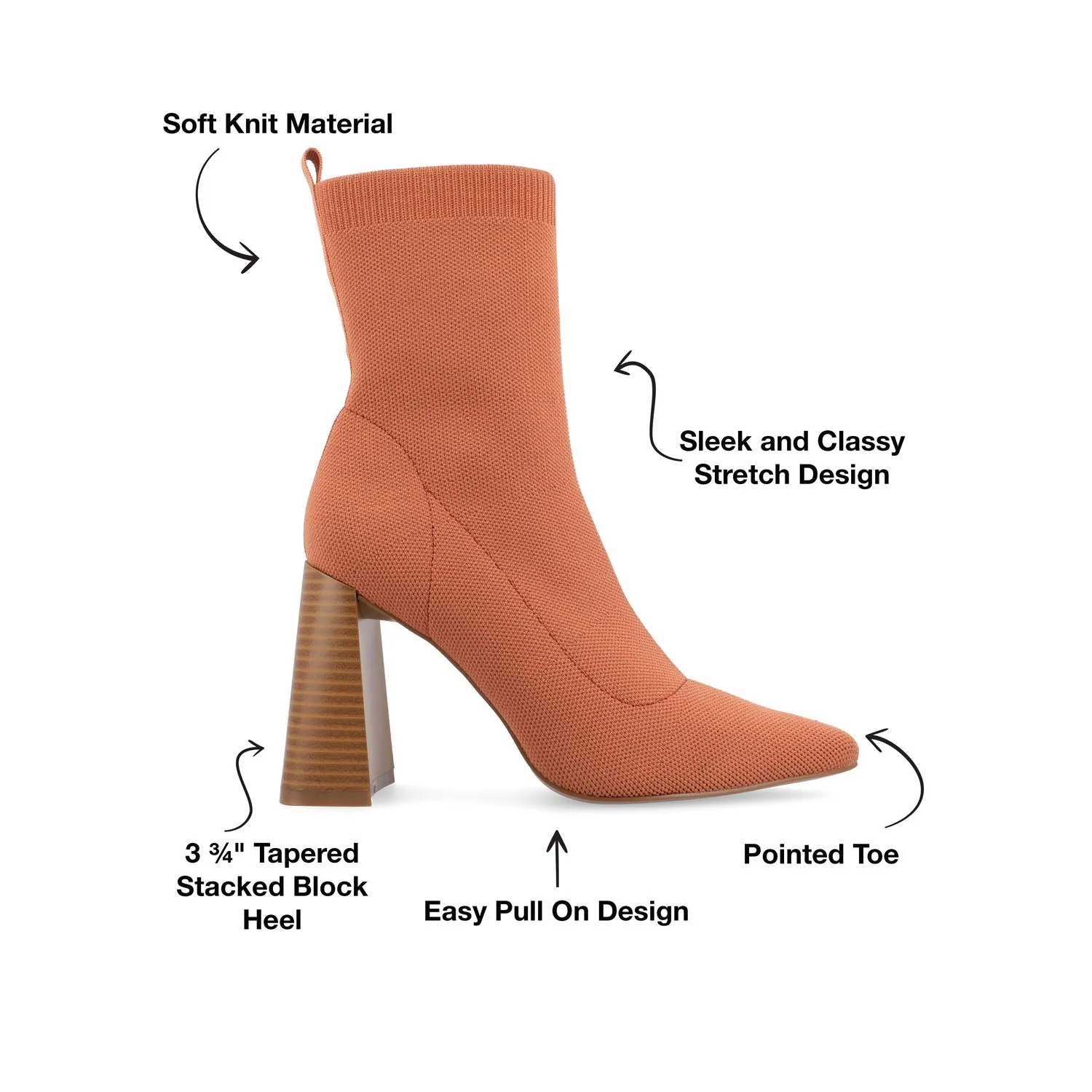 NORALINN SOCK BOOTIES IN KNIT FABRIC winter date