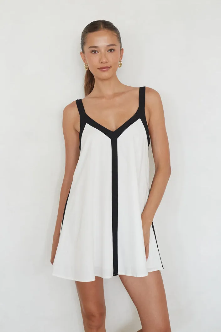 Oak Shift Mini Dress office clean