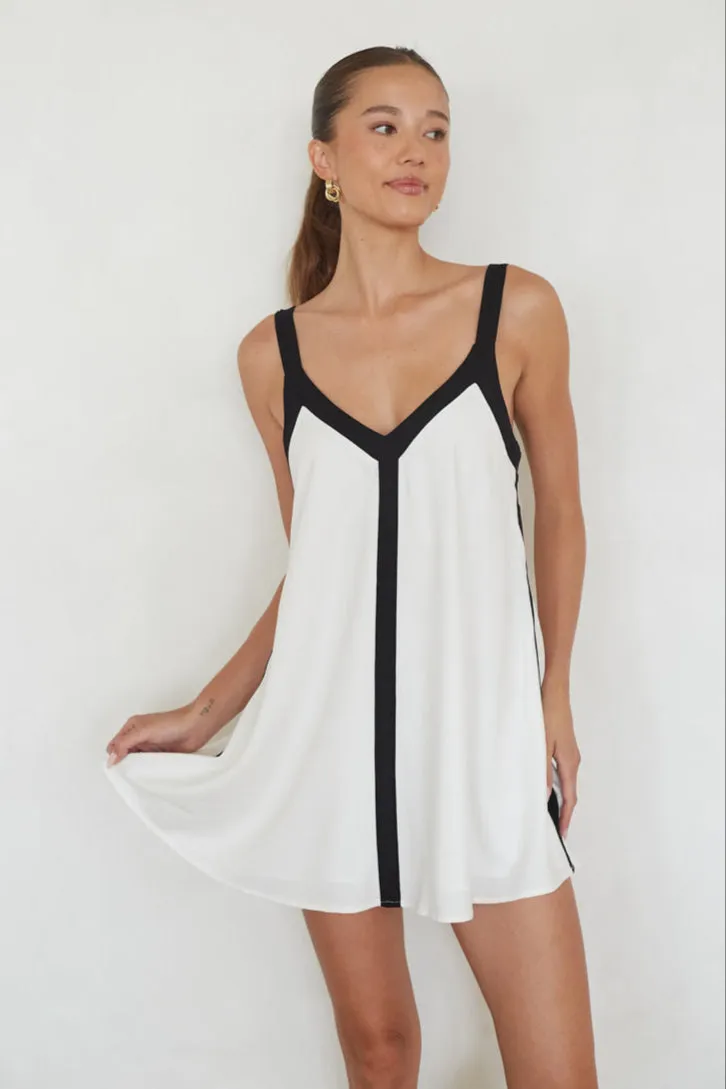 Oak Shift Mini Dress office clean