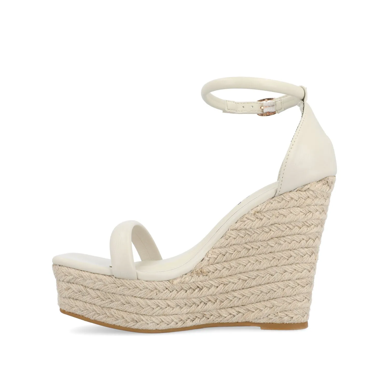 OLESIA ESPADRILLE WEDGE SANDALS IN FAUX LEATHER air mesh