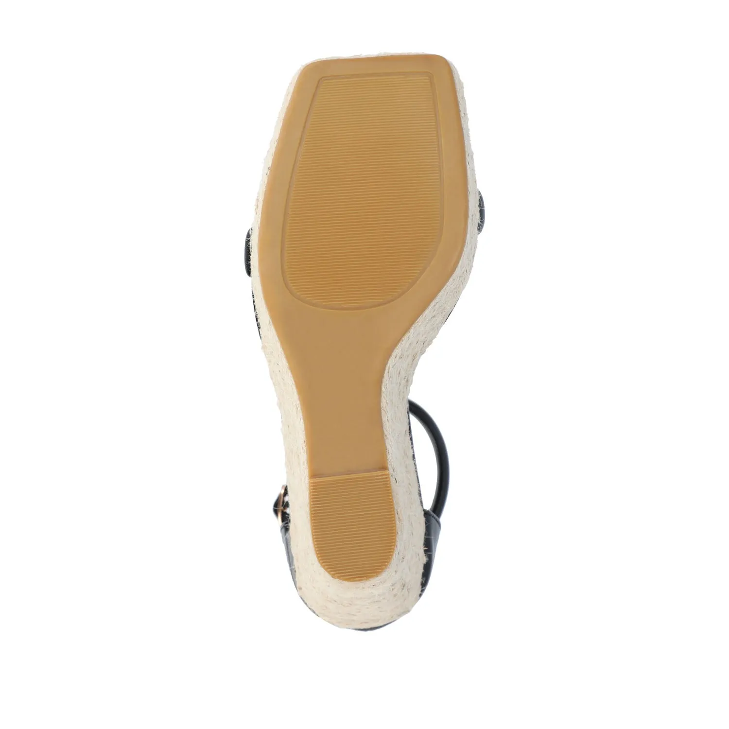 OLESIA ESPADRILLE WEDGE SANDALS IN FAUX LEATHER air mesh